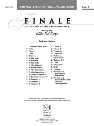 Finale from Dvorák's Symphony No. 8: Score