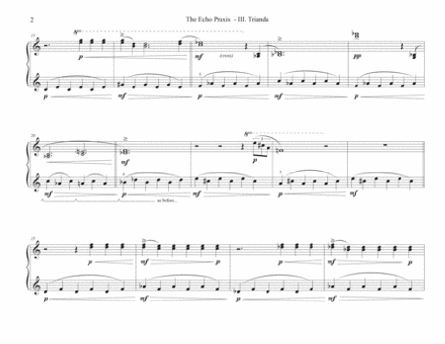 The Echo Praxis - III. Trianda Chamber Music scores gallery preview page 3
