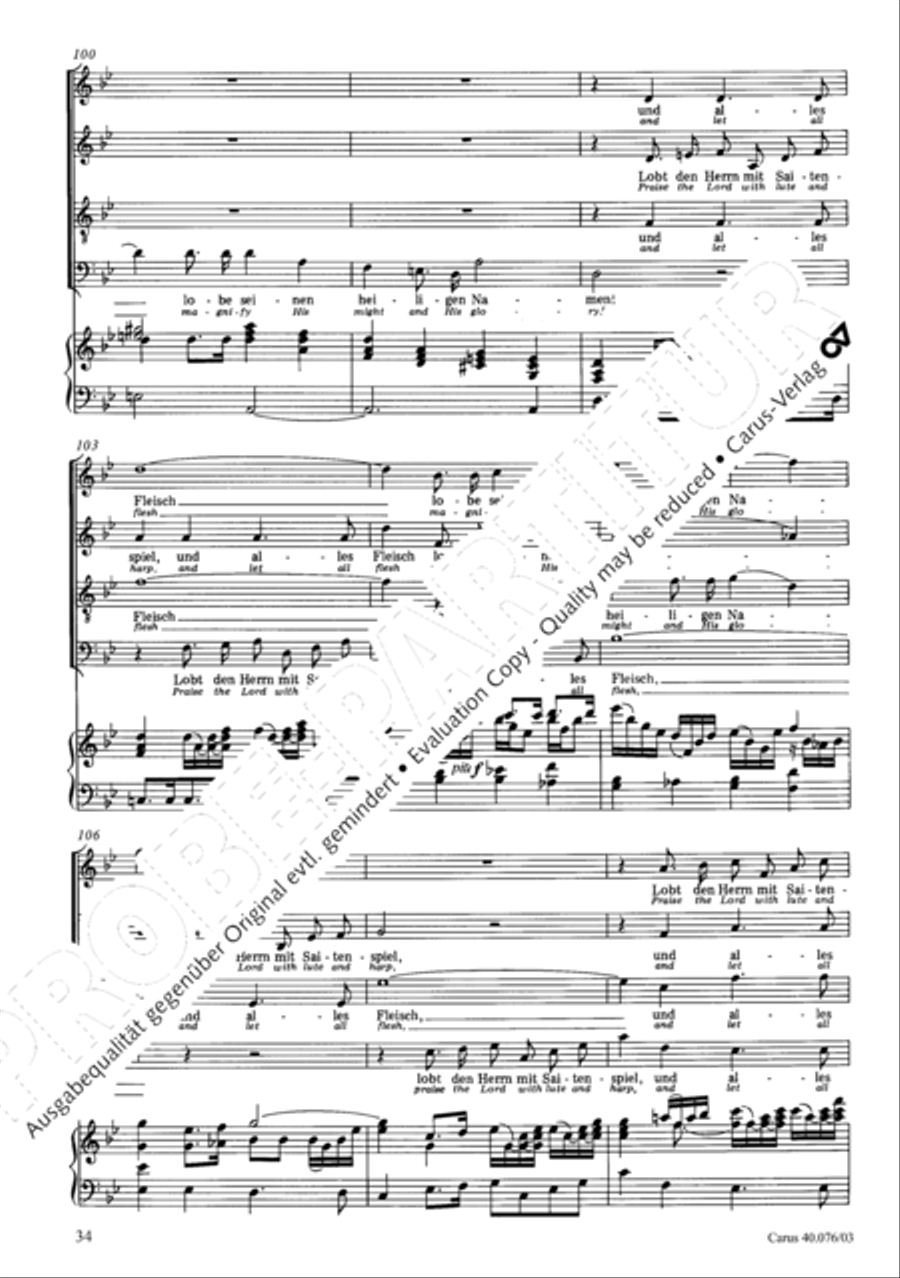 Hymn of Praise, MWV A 18 Hymn of Praise, MWV A 18 SSAATB scores gallery preview page 35