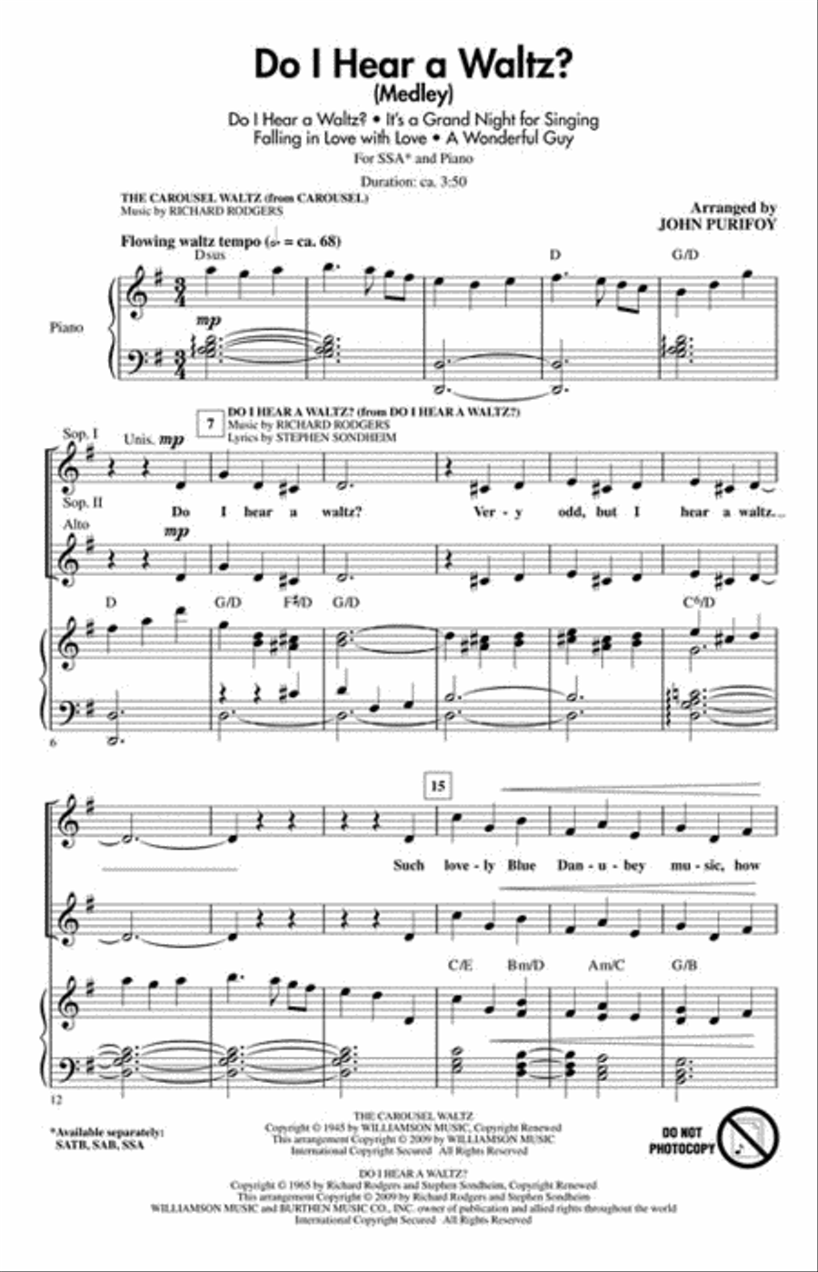 Do I Hear a Waltz? SSA scores gallery preview page 2