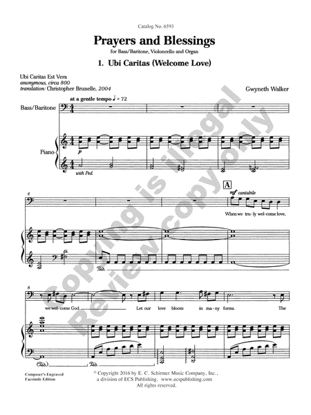 Prayers and Blessings (Piano/Vocal Score)