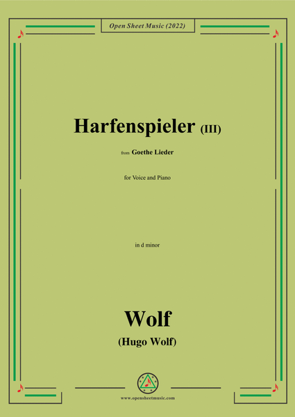 Wolf-Harfenspieler III,in d minor,IHW10 No.3 image number null