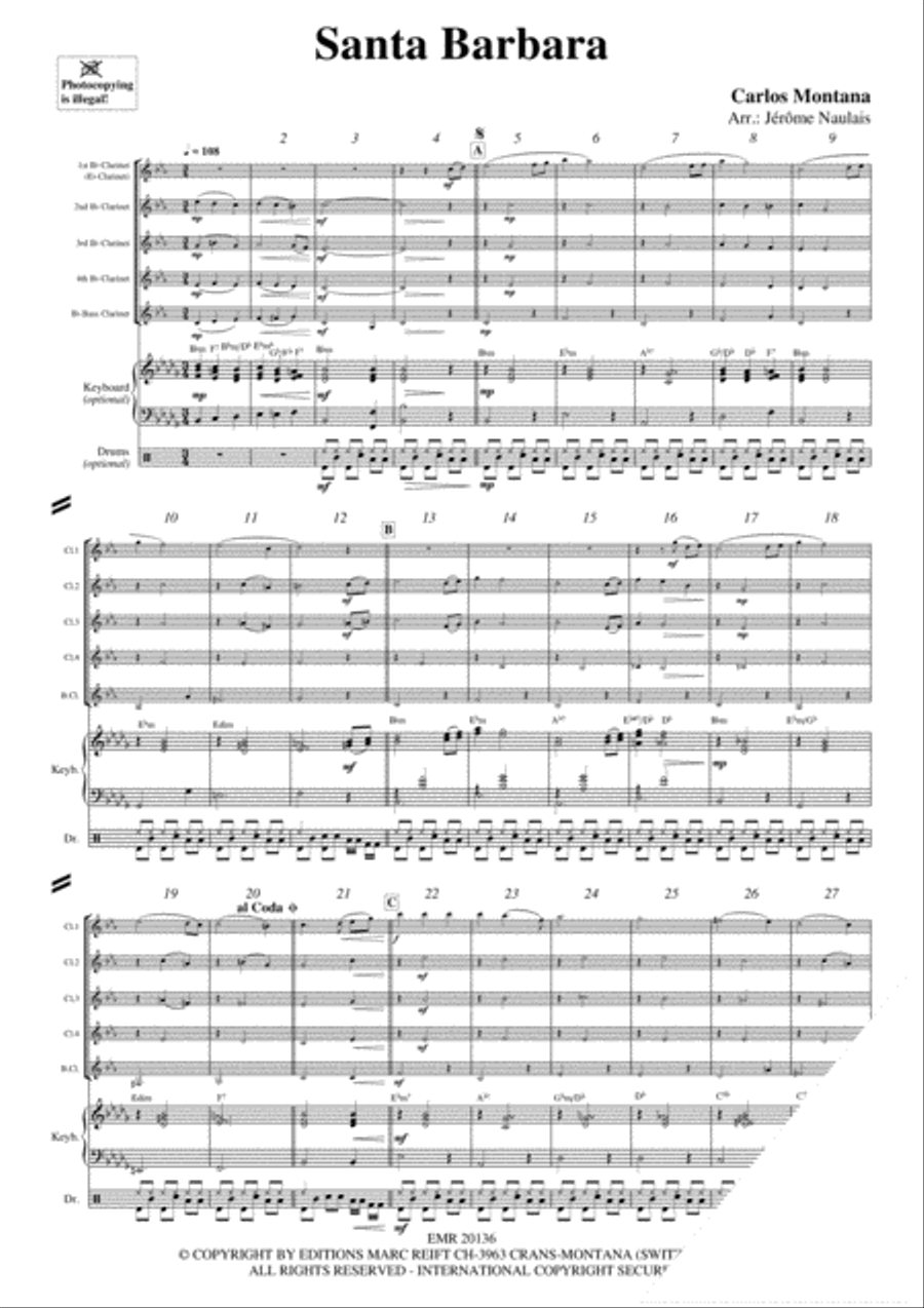 Santa Barbara Santa Barbara Clarinet Quintet scores gallery preview page 3