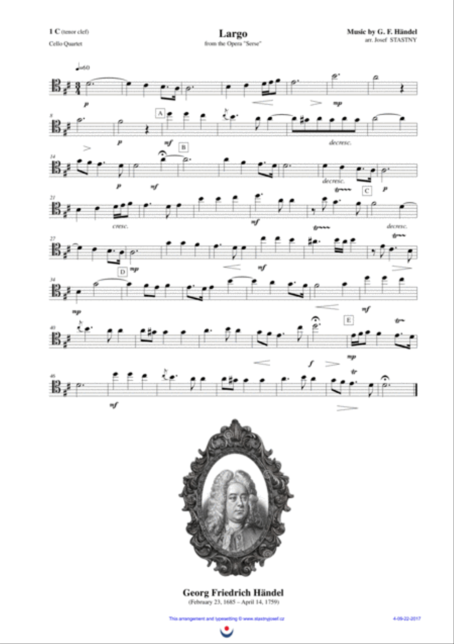 Largo (Serse) Largo (Serse) String Quartet scores gallery preview page 3