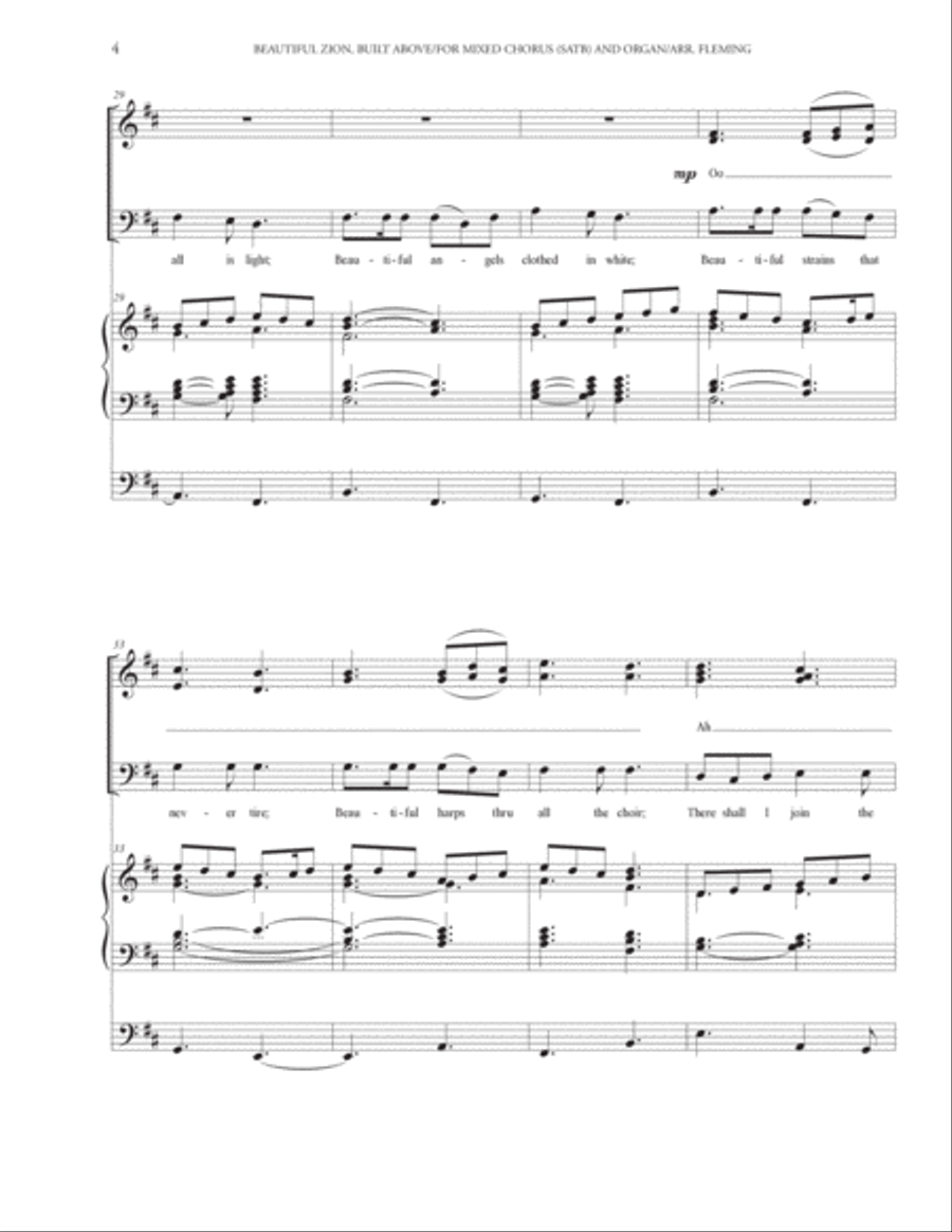 Beautiful Zion, Built Above 4-Part scores gallery preview page 5