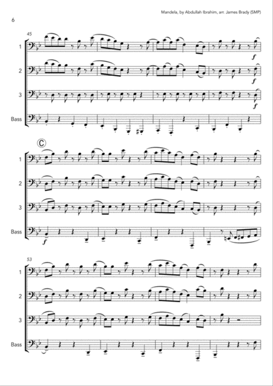 Mandela Brass Ensemble scores gallery preview page 6