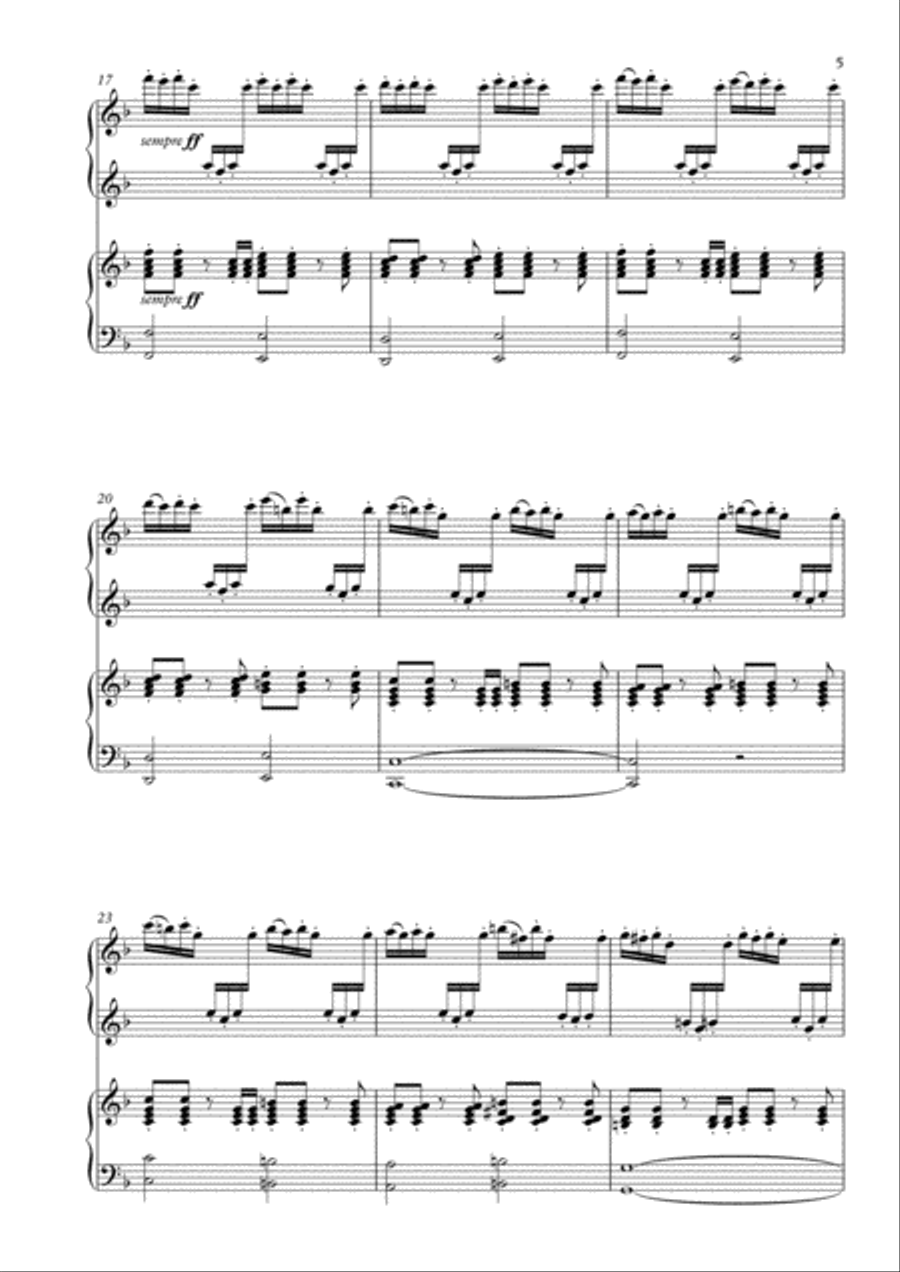 Toccata arranged for Piano Duet Piano Duet scores gallery preview page 5