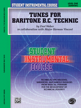 Book cover for Student Instrumental Course Tunes for Baritone Technic