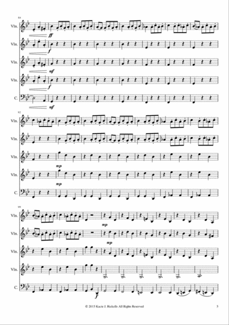 Danse Macabre - String Quintet String Orchestra scores gallery preview page 5
