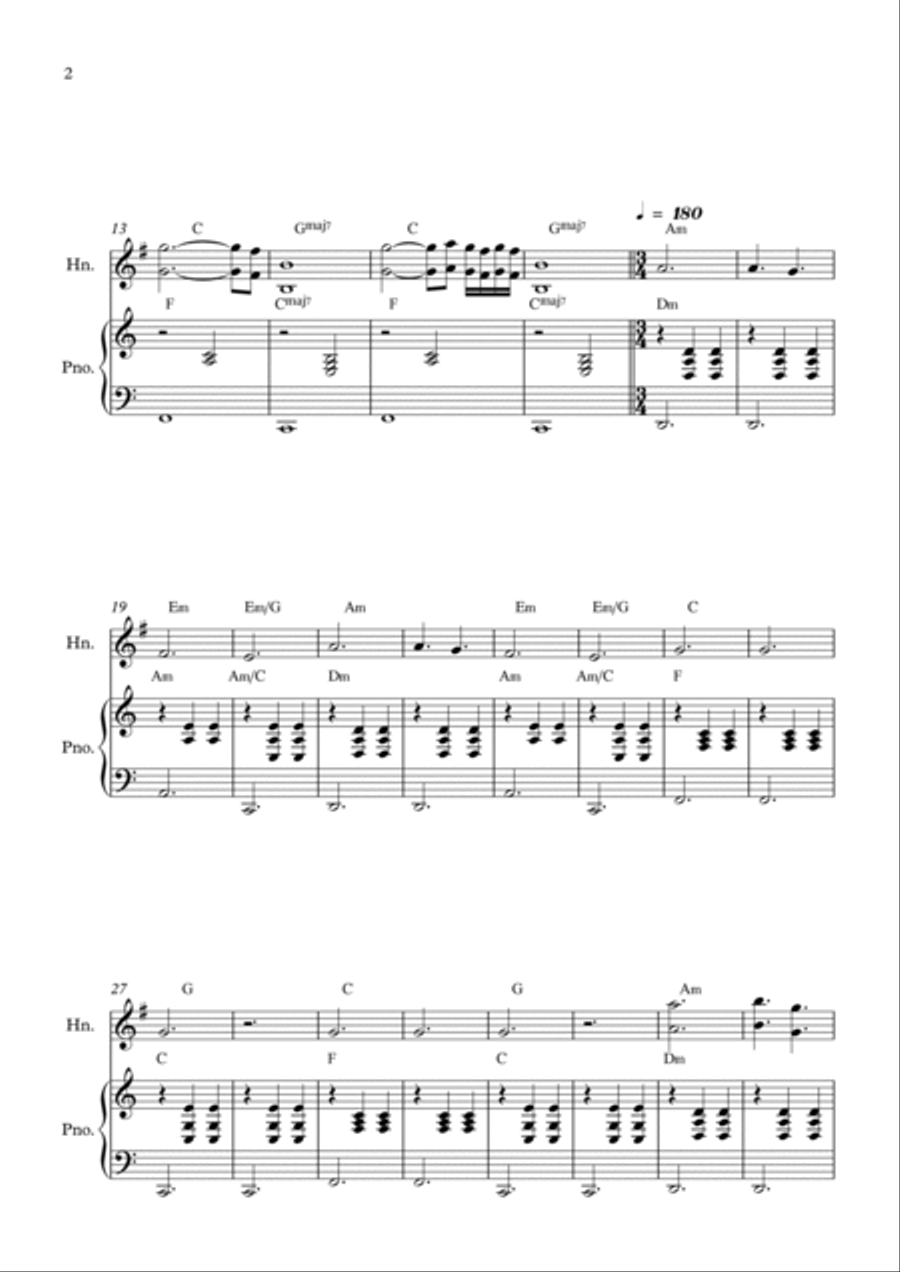 La Valse D'amelie Horn scores gallery preview page 2