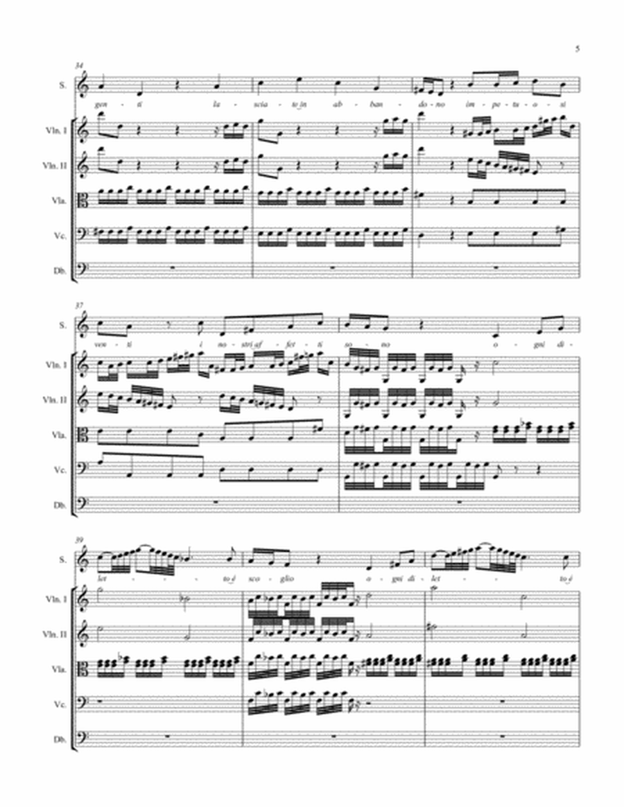 Siam navi all'onde algenti, soprano aria from L'Olimpiade - (score and parts)