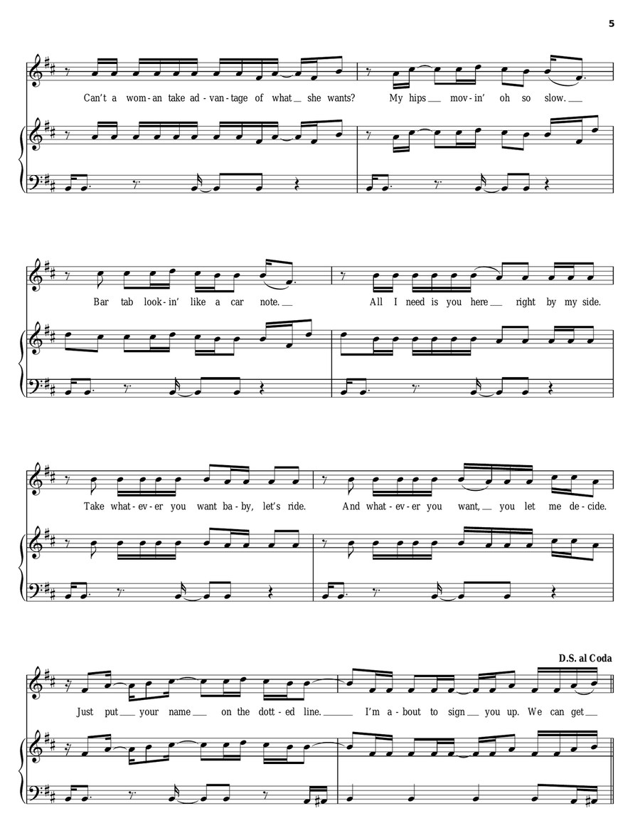 Get Right Piano, Vocal, Guitar scores gallery preview page 5
