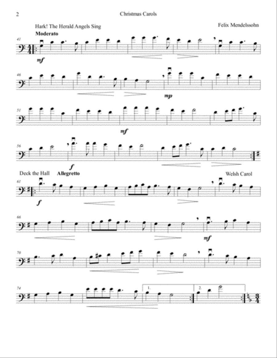 Christmas Carols for Two Cellos Christmas Carols for Two Cellos String Orchestra scores gallery preview page 3