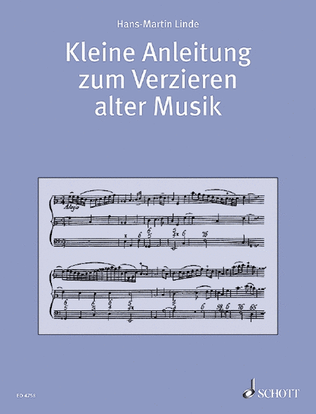 Book cover for Kleine Anleitung zum Verzieren alter Musik