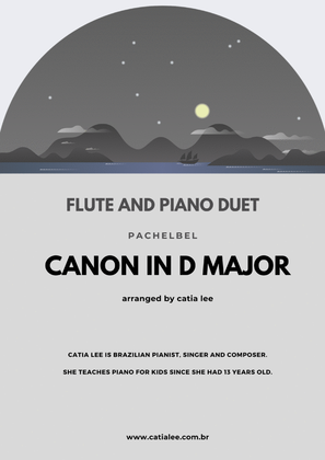Book cover for Canon in D - Pachelbel - for flute and piano duet C Major