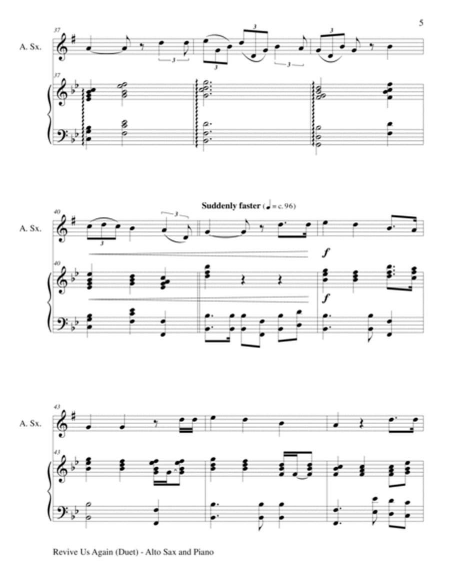 REVIVE US AGAIN (Duet – Alto Sax and Piano/Score and Parts) image number null