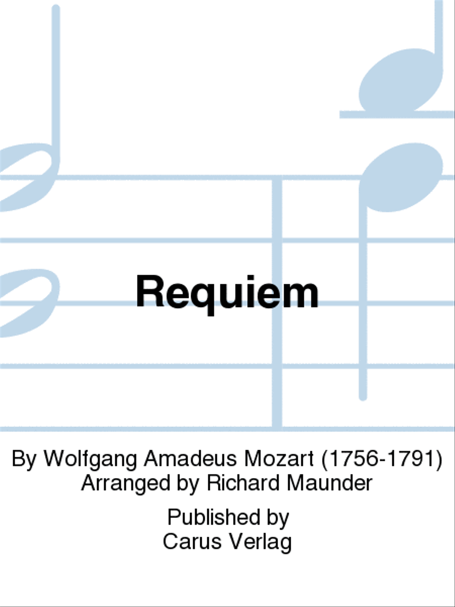 Requiem by Wolfgang Amadeus Mozart 4-Part - Sheet Music