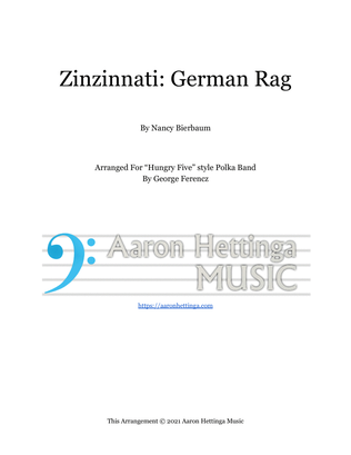 Book cover for Zinzinnati: German Rag - for "Hungry Five" Polka Band