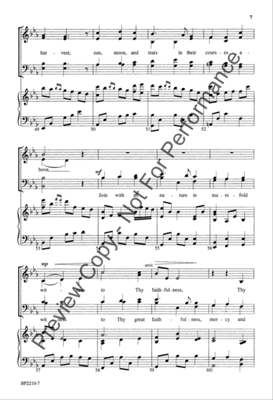Great Is Thy Faithfulness - Forrest 4-Part scores gallery preview page 6