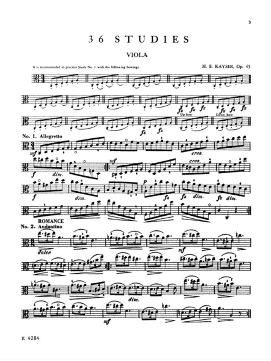 Thirty-six Studies, Op. 43 Viola Solo scores gallery preview page 4