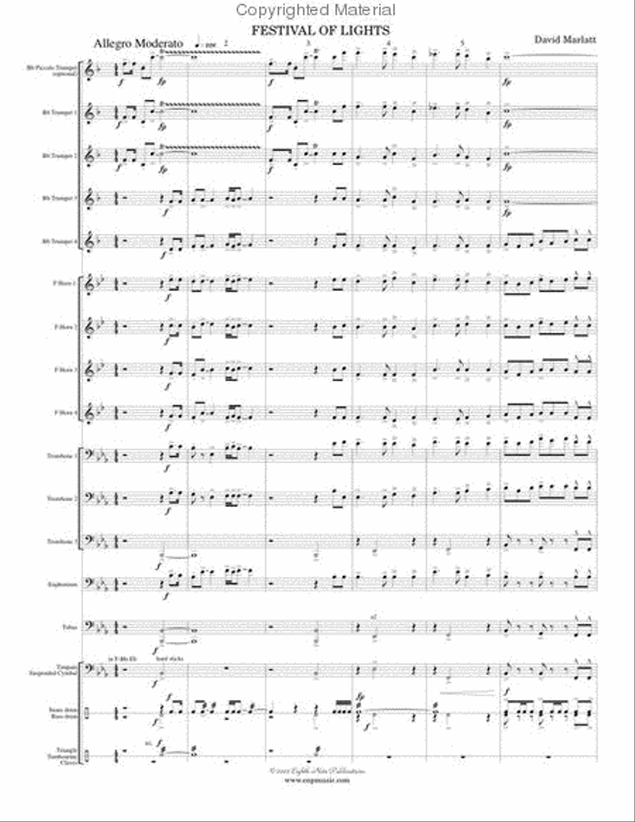 Festival of Lights Small Ensemble scores gallery preview page 2