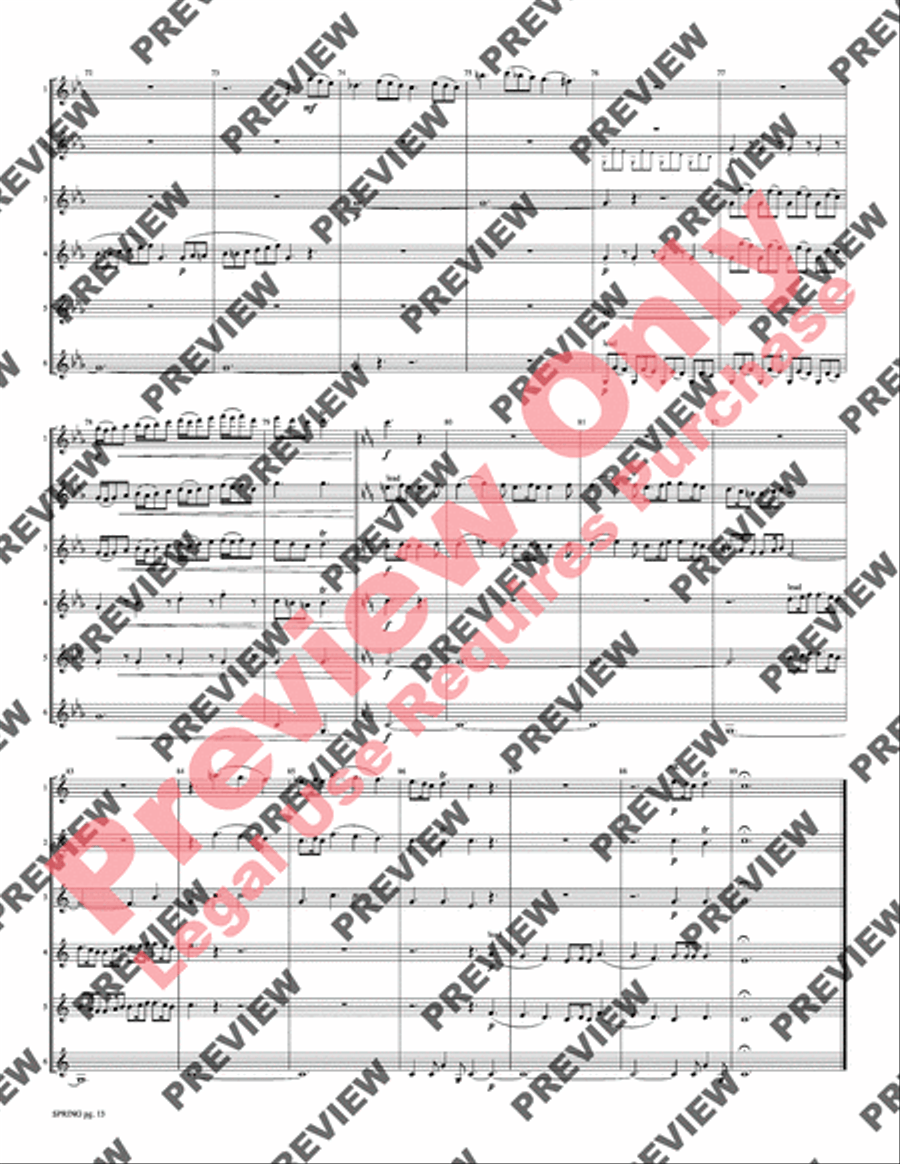 Spring from The Four Seasons Small Ensemble scores gallery preview page 15