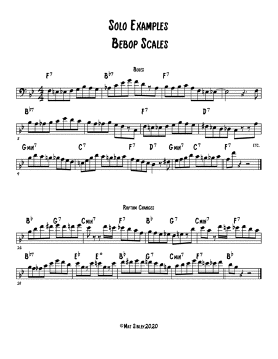 Exercises for Developing Jazz Improvisation Bass Clef Version Small Ensemble scores gallery preview page 4