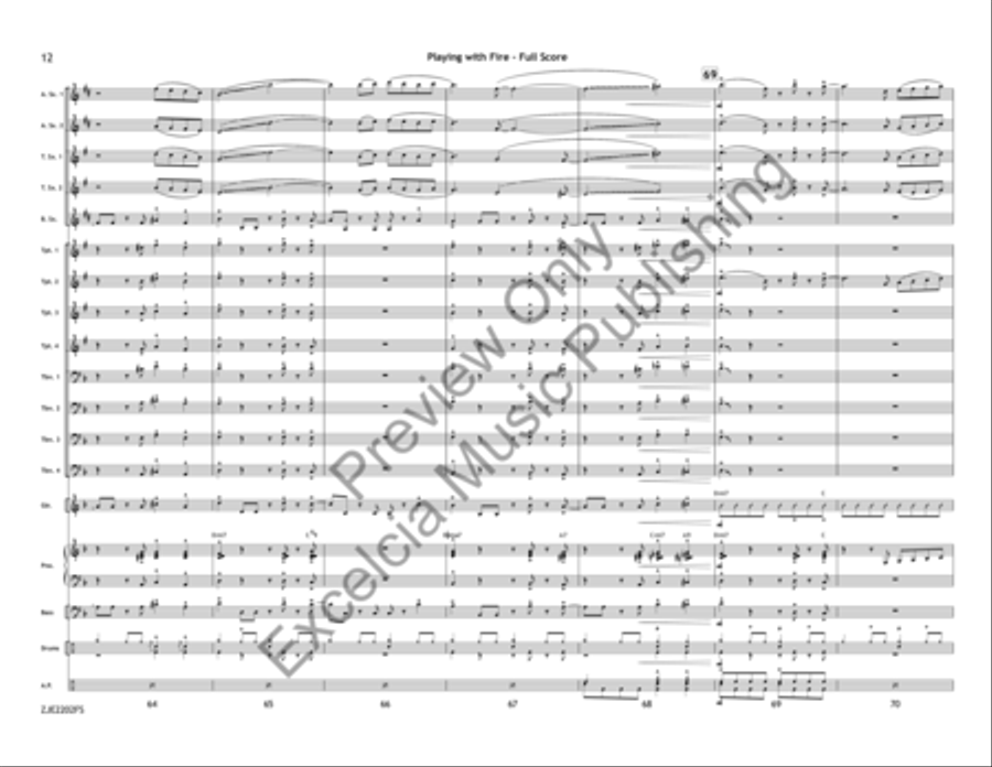 Playing with Fire (Score) Jazz Ensemble scores gallery preview page 11