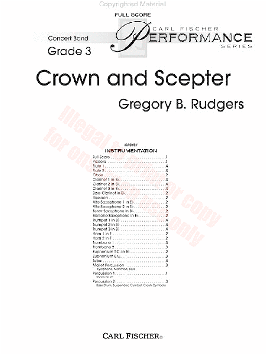 Crown and Scepter Concert Band scores gallery preview page 2