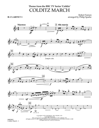 Colditz March (arr. Philip Sparke) - Bb Clarinet 1