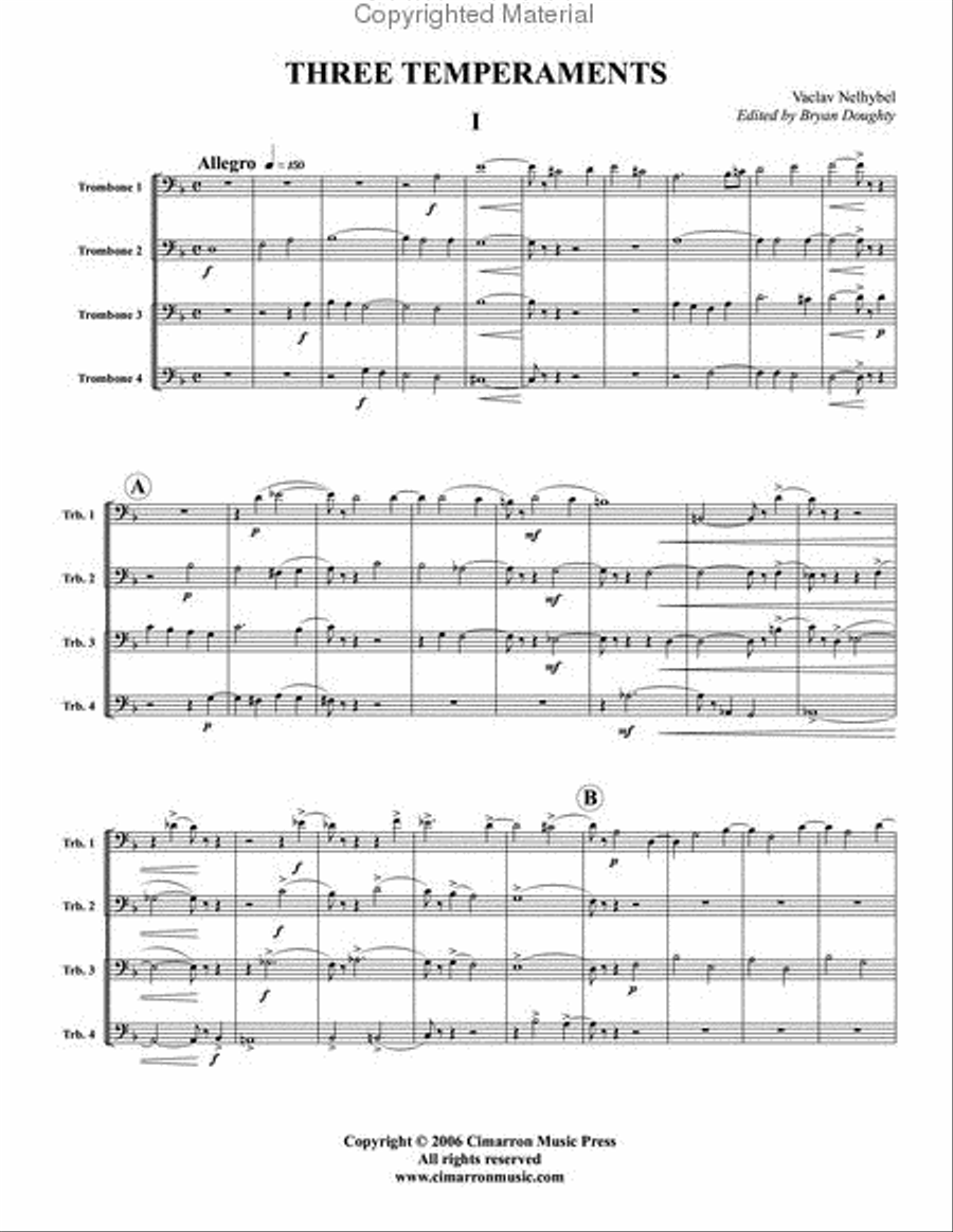Three Temperaments Three Temperaments Trombone Quartet scores gallery preview page 2