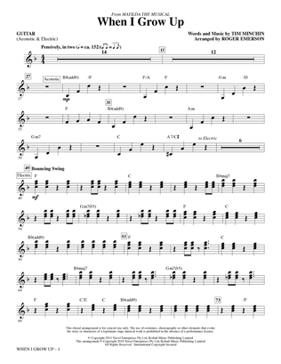When I Grow Up (from Matilda: The Musical) (arr. Roger Emerson) - Guitar