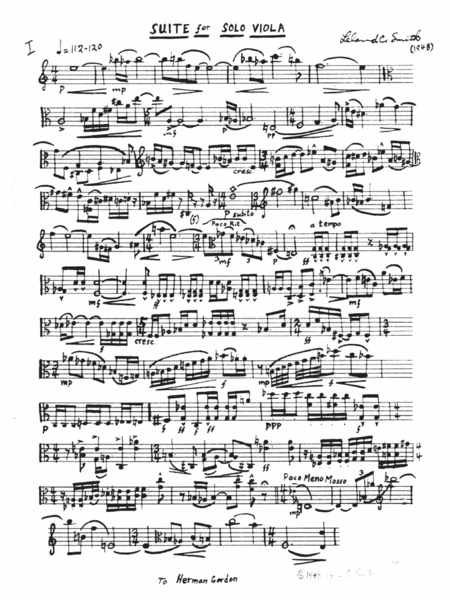 [Smith] Suite for Solo Viola