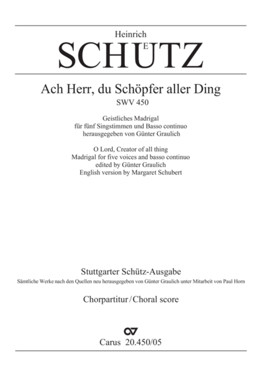Oh Lord, Creator of all thing (Ach Herr, du Schopfer aller Ding) SATTB scores gallery preview page 2