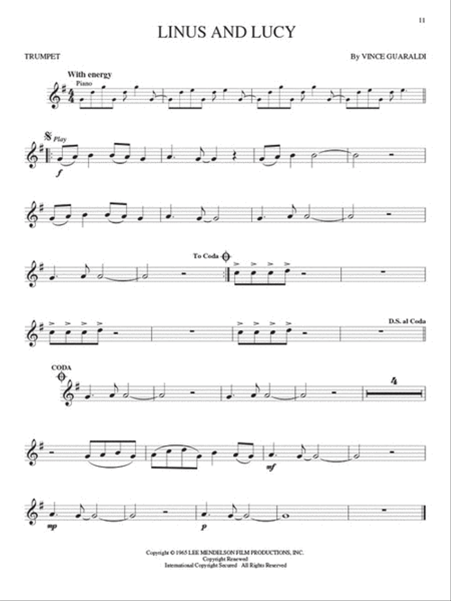 Peanuts™ Trumpet Solo scores gallery preview page 4
