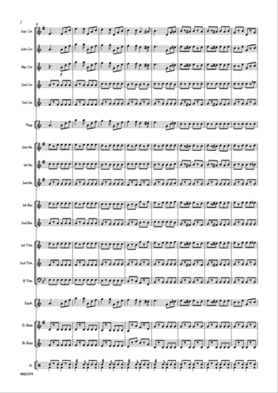 Wolverine March - Brass Band March Brass Band scores gallery preview page 4