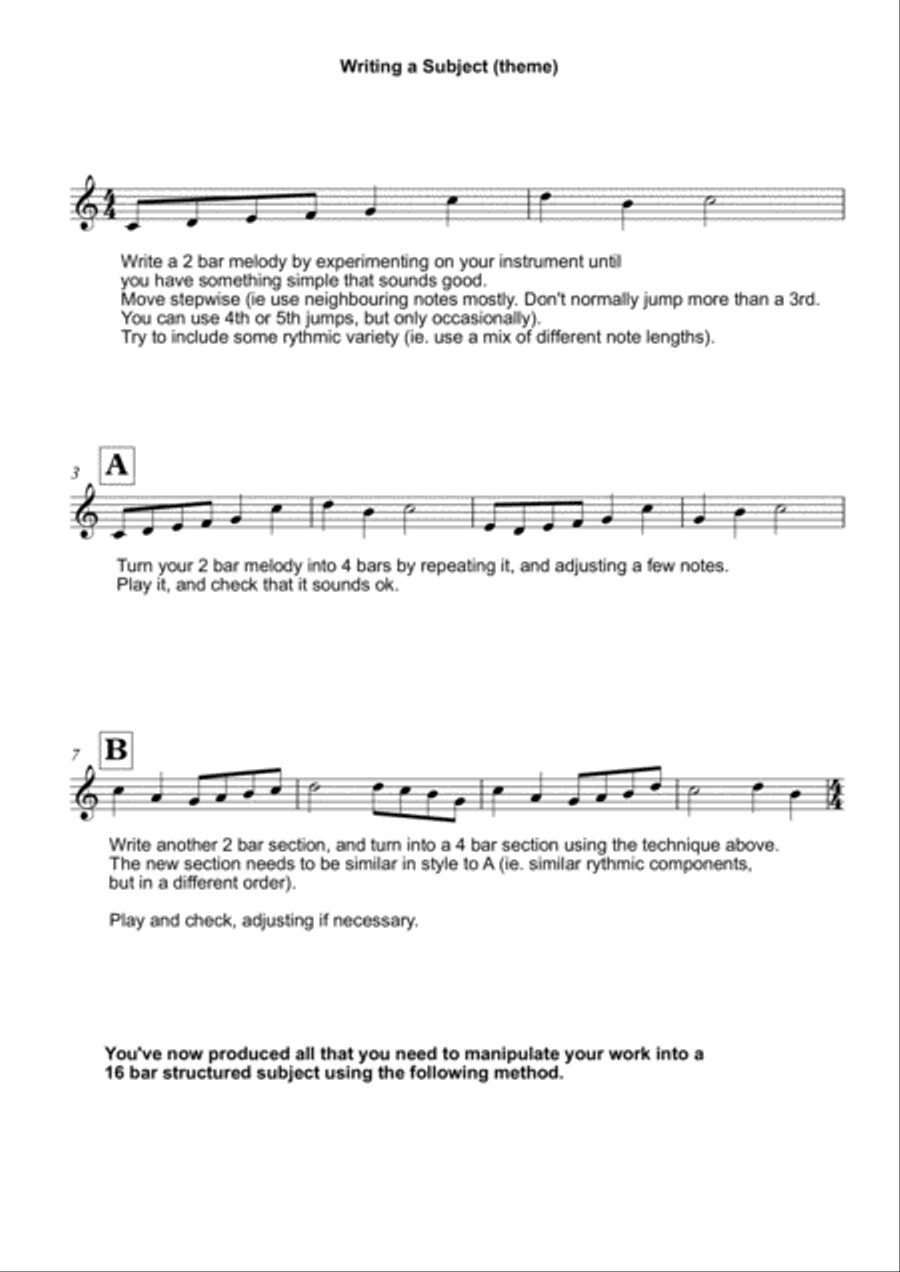 GCSE Music Composition Rescue Pack Small Ensemble scores gallery preview page 3