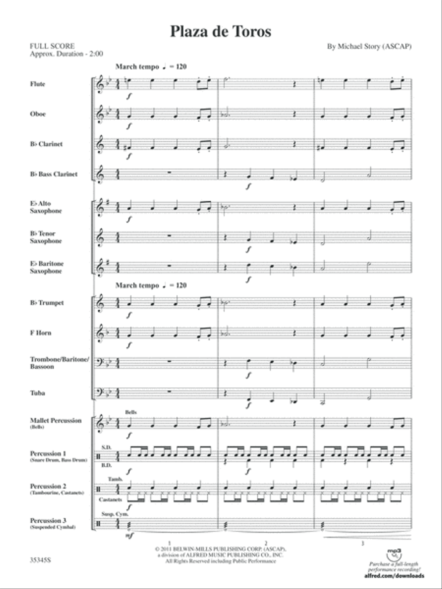 Plaza de Toros: Score Concert Band scores gallery preview page 3