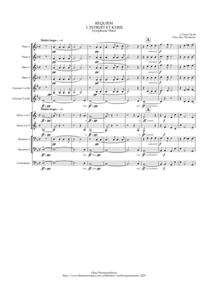 Fauré: Requiem Op.48 I Introit et Kyrie - symphonic wind/bass
