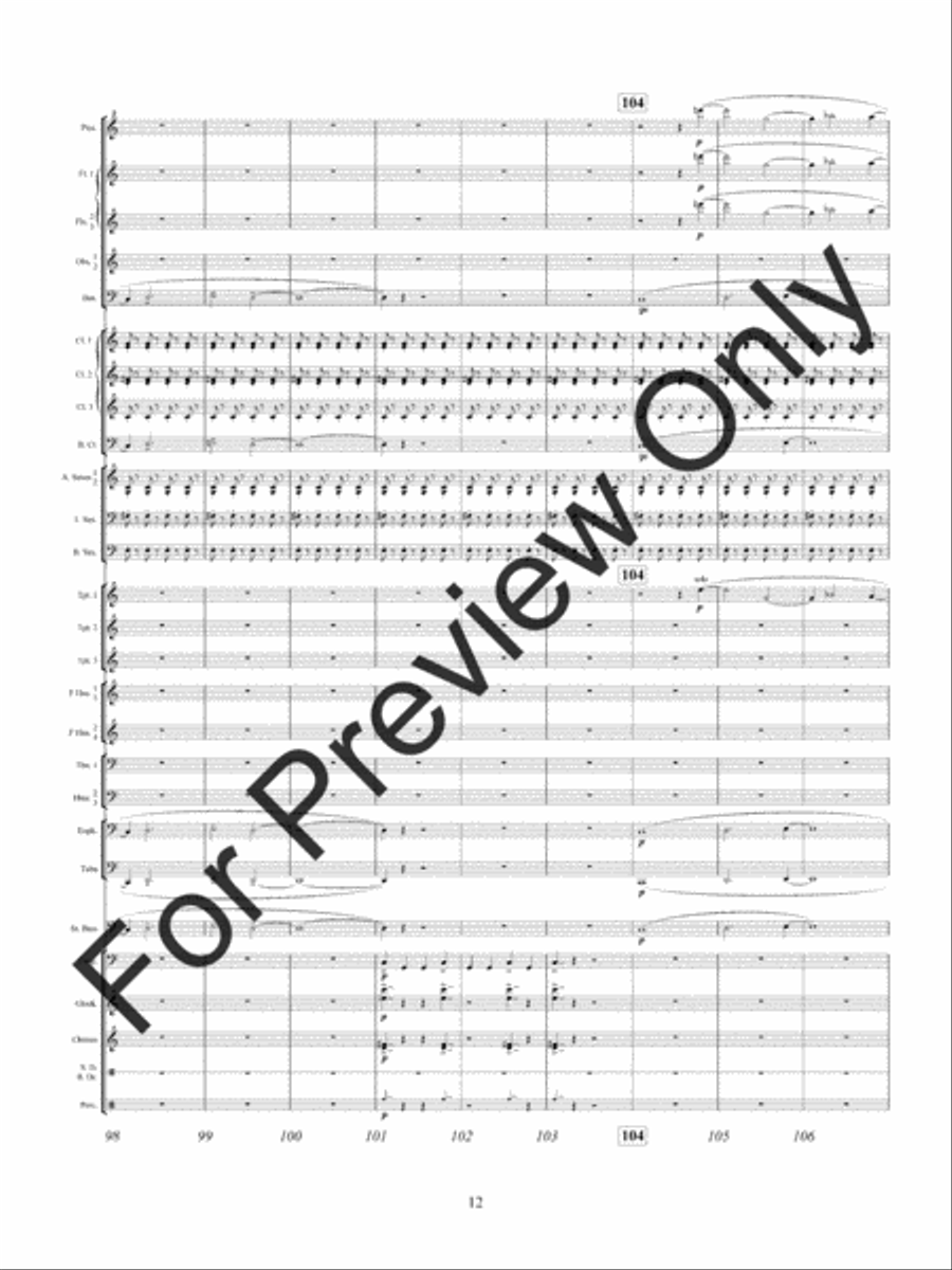 Shards Of Glass Concert Band scores gallery preview page 15