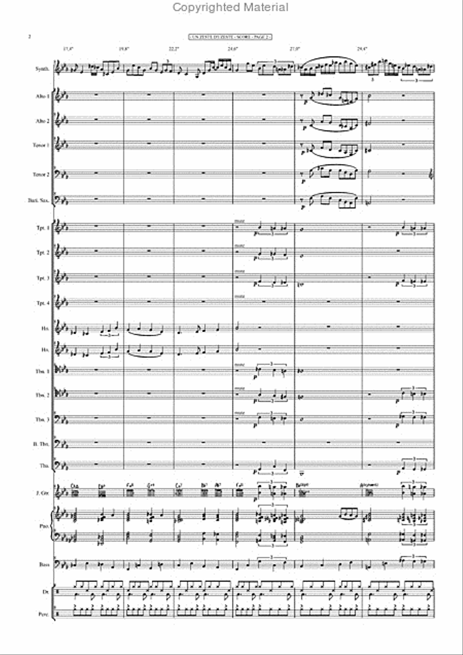 UN ZESTE D'UZESTE Big Band & Synthe Jazz Ensemble scores gallery preview page 3
