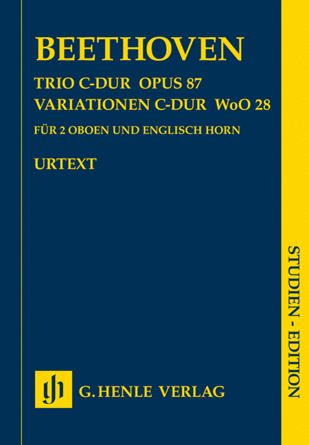 Trio In C Major Op. 87, Variations In C Major Woo28 For 2 Oboes And English Horn