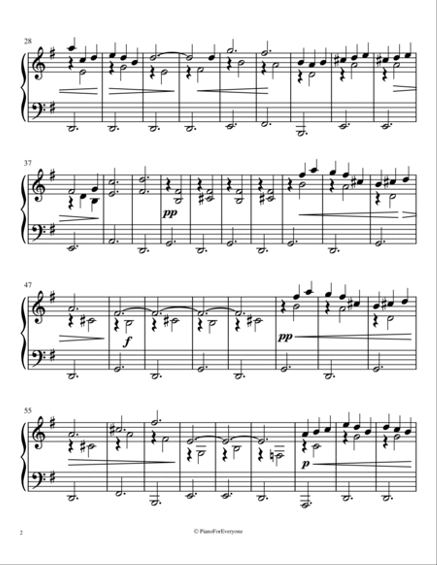 Gymnopédie No. 1 - Satie (Easy Piano) Easy Piano scores gallery preview page 2