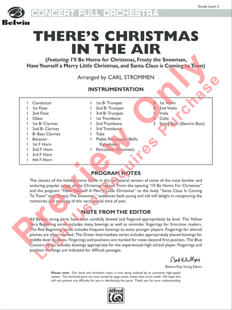 There's Christmas in the Air Full Orchestra scores gallery preview page 2