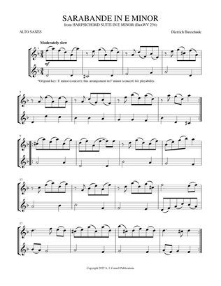 Sarabande in E Minor (from Harpsichord Suite in E Minor)