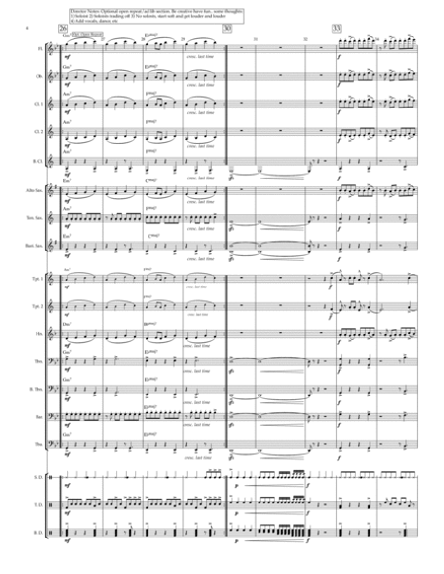 Hip Hop Band 2 - for marching or pep band Pep Band scores gallery preview page 4