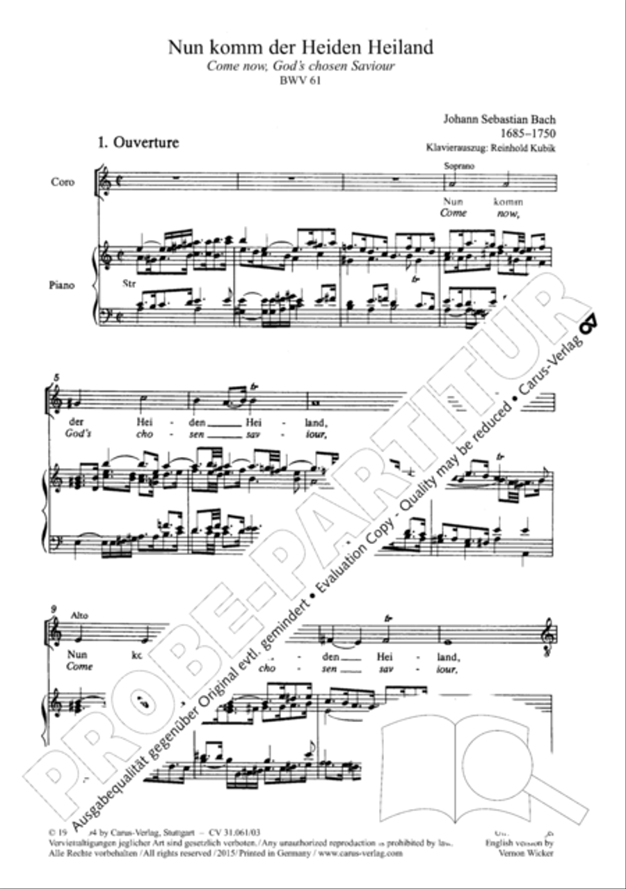 Come now, God's chosen saviour (I) STB scores gallery preview page 4