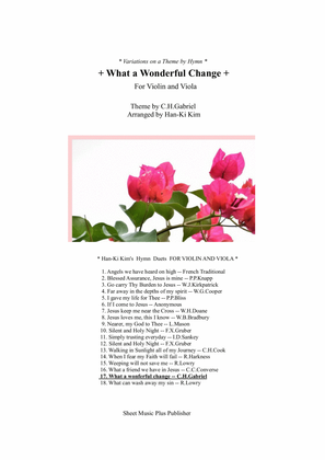 Book cover for What a wonderful change (For Violin and Viola)