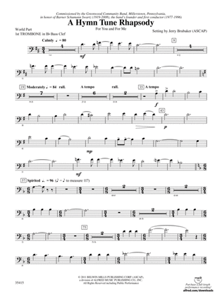 A Hymn Tune Rhapsody: (wp) 1st B-flat Trombone B.C.