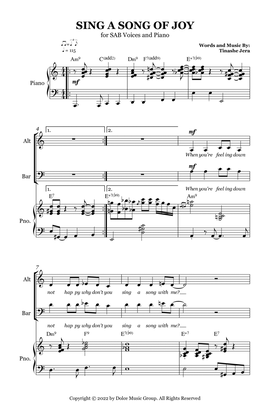Sing a song of Joy (SAB Choir)